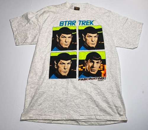 Vintage Star Trek Spock Fascinating T-shirt Men's XL Single