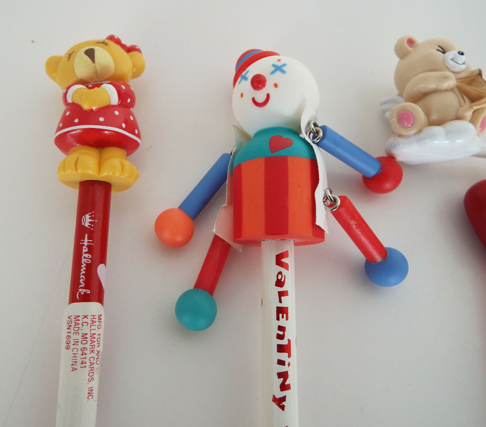 10 PENCILS TOPPERS Hallmark Russ Estate Lot Valentines Halloween Easter Pen NOS