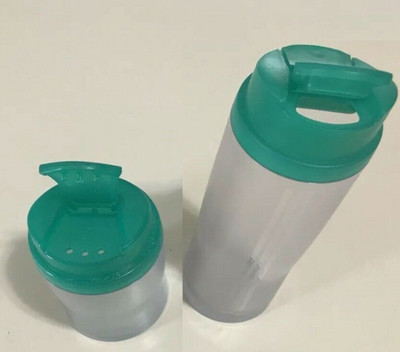 Tupperware Counterscaping Set of 3 Oil Vinegar Dispensers Teal Green Pour Seals