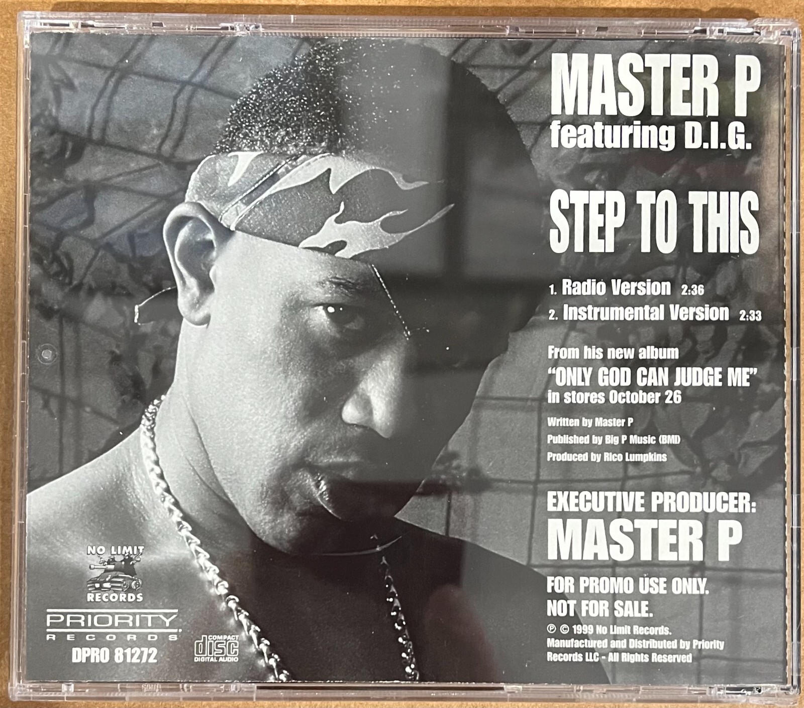 Master P feat D.I.G. Step To This 2trk US Promo CD 1999 Mint