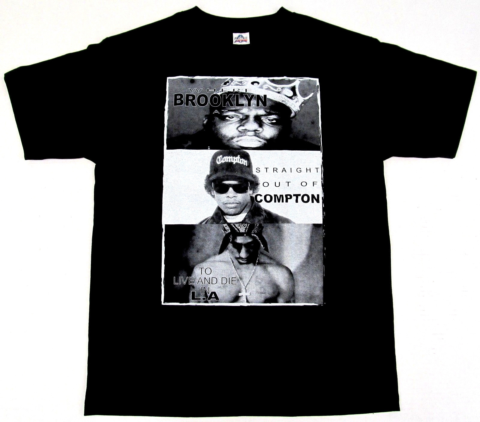 激レア 2PAC Tシャツ B.I.G × EAZY-E × 2PAC TUPAC BIGGIE EazyE T-shirt Hip Hop Rap Tee Notorious B.I.G.