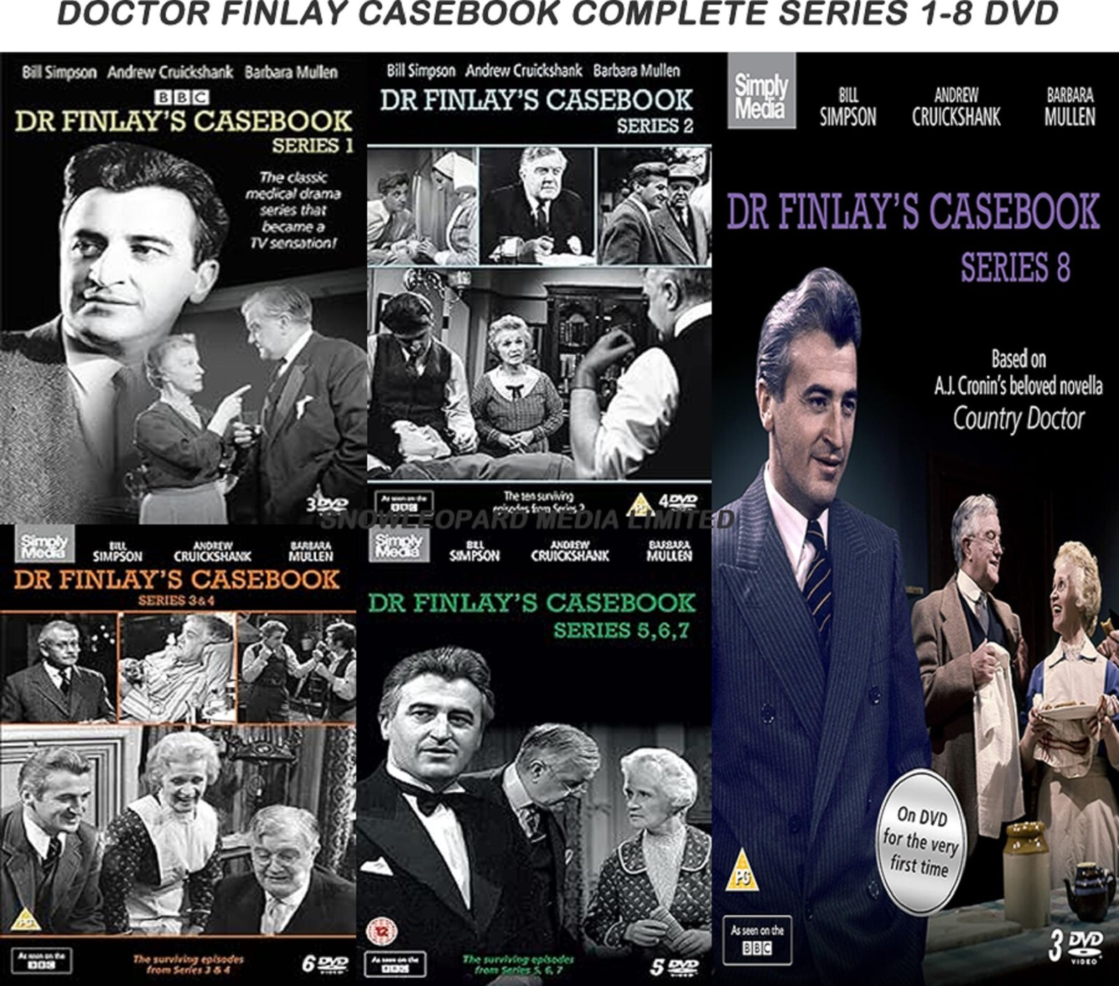 DOCTOR FINLAY CASEBOOK COMPLETE SERIES 1-8 DVD Season 1 2 3