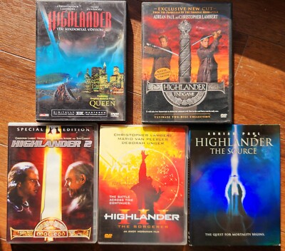 Highlander Collection 8 DVD SET 1, 2, 3, 4, 5 ( Sorcerer - Endgame - The Source)