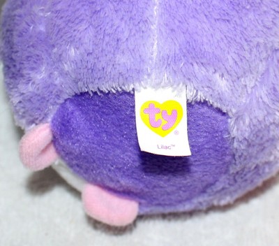 Ty Beanie Ballz * Lilac bunny rabbit Plush Doll 2013 round ball Easter purple 4