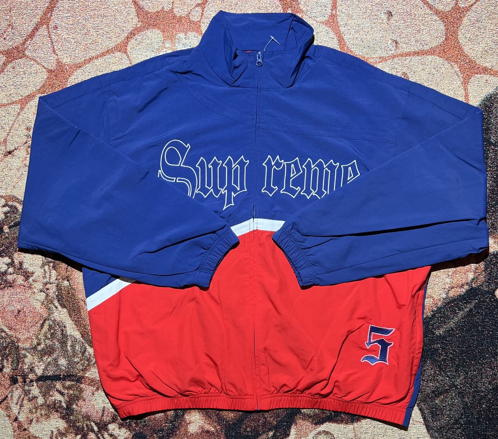 Supreme Old English Track Jacket Light Navy Size Extra Large