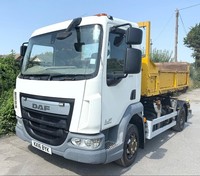 2016 DAF LF45.220 HOOKLOADER/LIFT TIPPER SKIP EURO-6 7.5 TON EURO-6 62,000 MILE