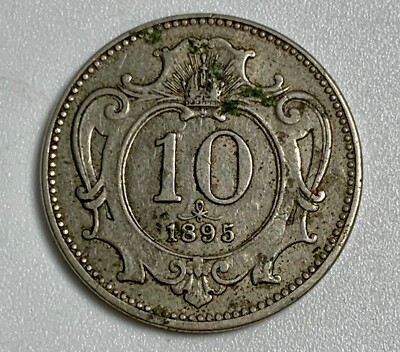 Old Austria Coin - 1895 10 Heller - (A9)