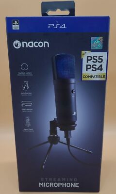NACON STREAMING-MIKROFON FÜR PS4/PS5, Streaming Mikrofon, Schwarz