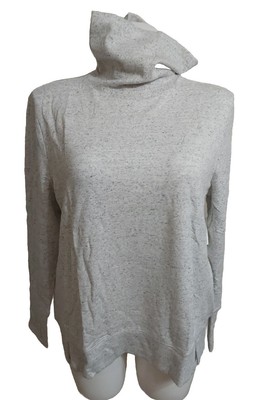 *NWT* Amazon Essentials XL Light Gray Studio Terry Funnel-Neck Sweatshirt #28y64