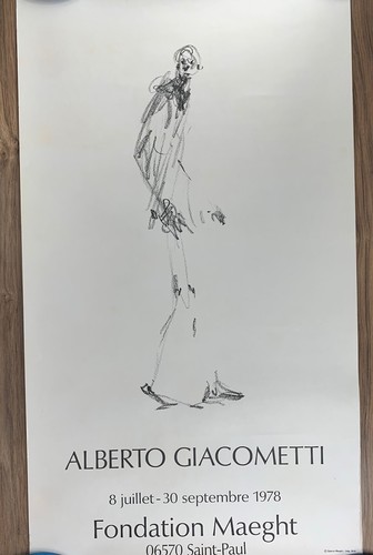 Giacometti Tate Gallery ヴィンテージポスター ALBERTO GIACOMETTI,MAN POINTING, EXHIBITION PRINT 1989 TATE