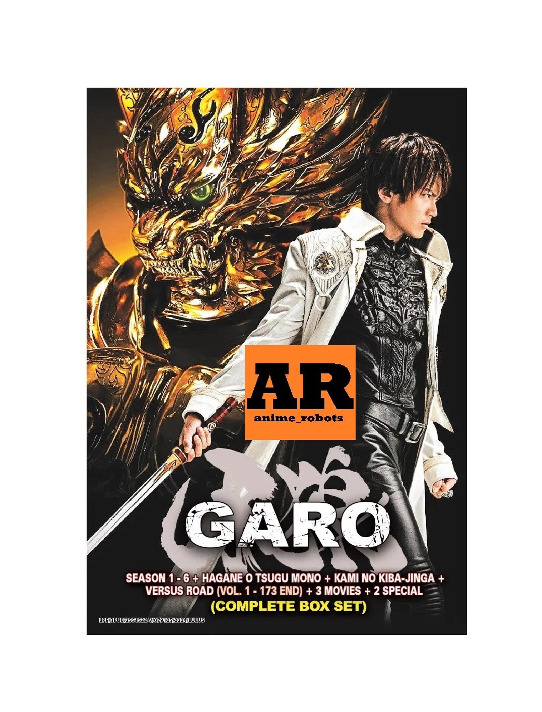 牙狼　MAKAISENKI COMPLETE BOX DVD Garo Complete Box Set(1-173End+3 Movie+2 SP)Live Action DVD