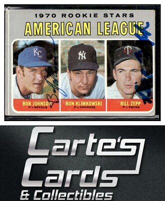 Bob Johnson Bill Zepp 1970 Topps #702 Rookie Stars TTM/IP Auto Signed by 2