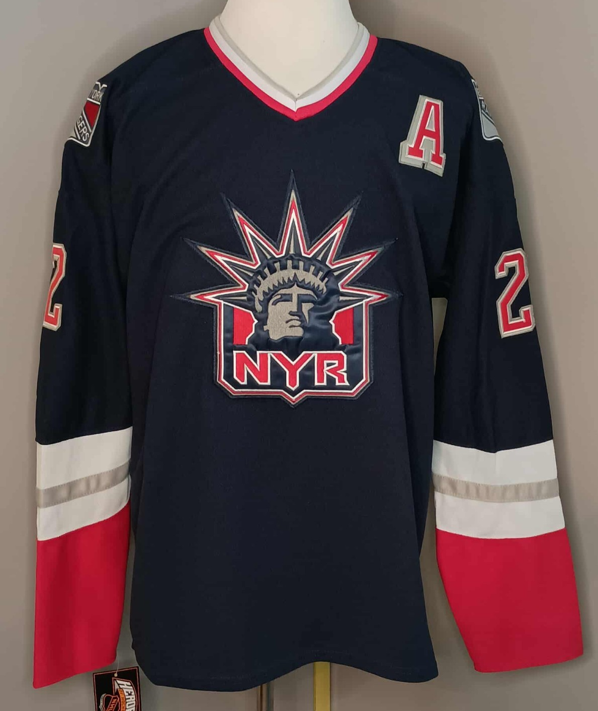 ■NHL Brian Leetch　ブライアン・リーチ Mirror Blue □NHL Brian Leetch ブライアン・リーチ Mirror Blue Mitchell