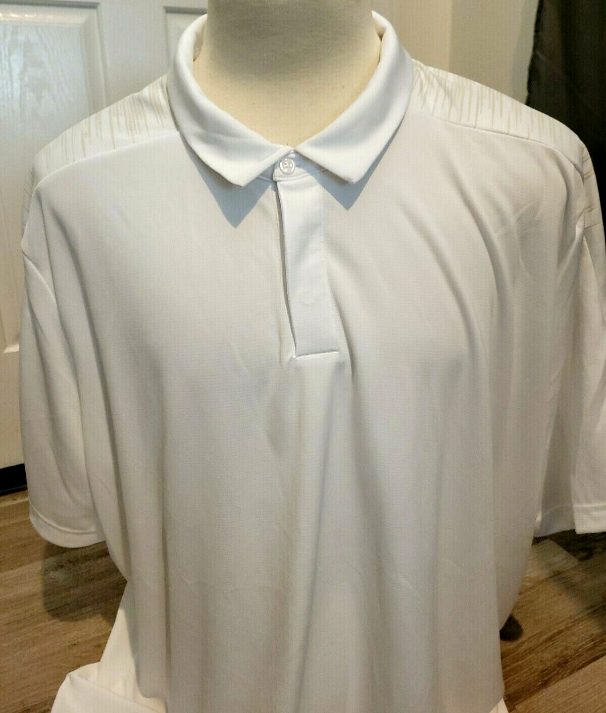 Tシャツ・カットソー ADIDAS Men Polo Shirts JE9279 WHITE WHITE New Men's Big & Tall 4XL Adidas Performance Stretch White