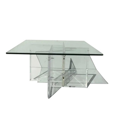 Lucite Ribbon Coffee Table ビンテージ Lucite Ribbon Coffee Table ビンテージ