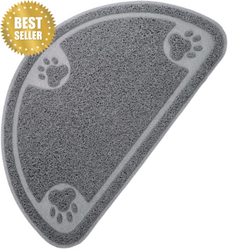Cat Litter Mat Litter Trapping Mat, Cat Paw Print Litter Box Mat,Door Mat, Kitty