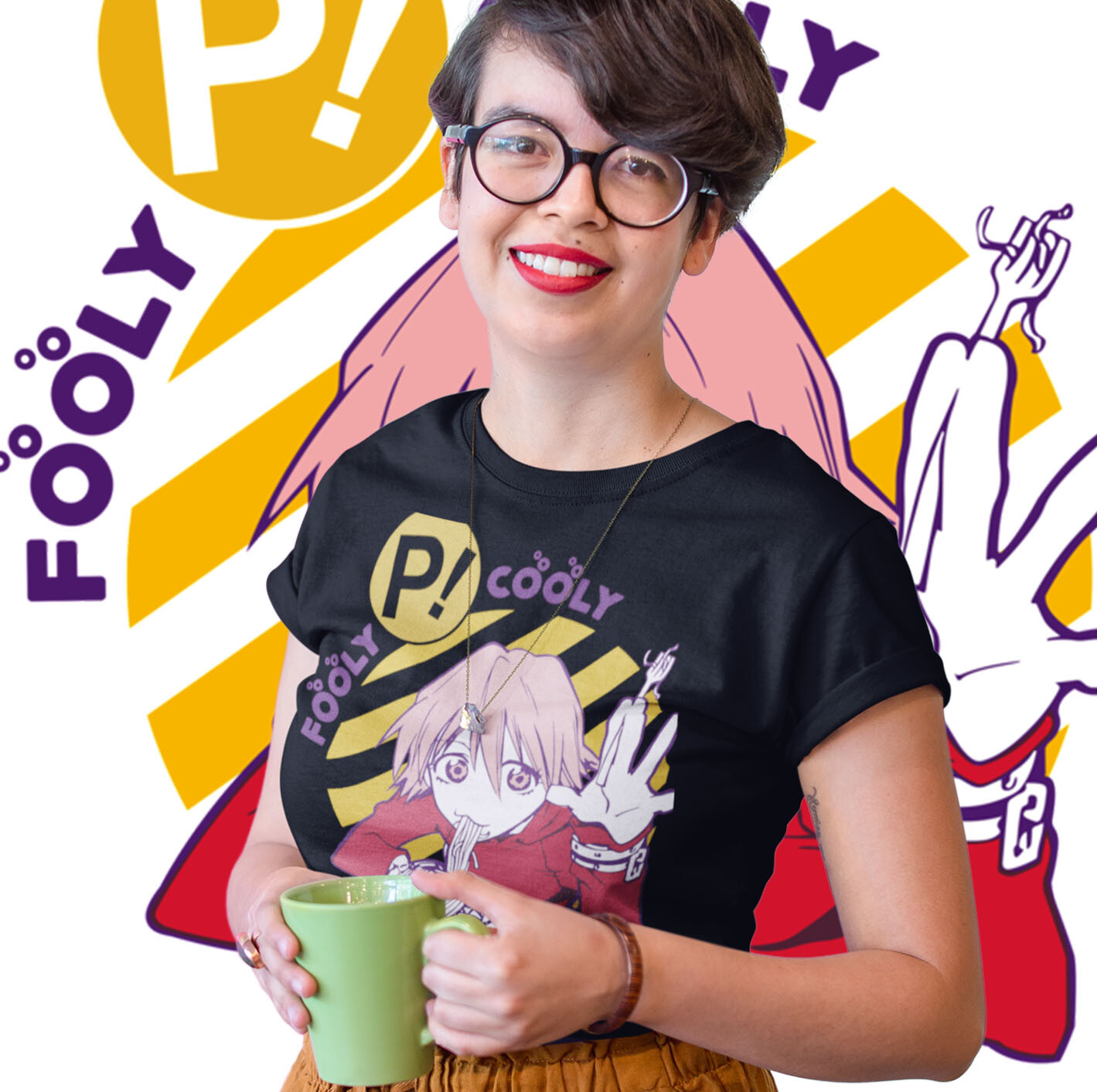 FLCL Haruko Fooly Cooly Anime Haruko New T-Shirt Haruhara