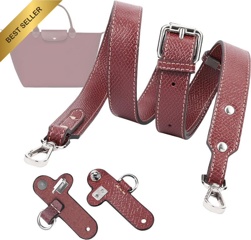 Purse Straps Replacement, Leather Crossbody Shoulder Strap Kit Adjustable for S/