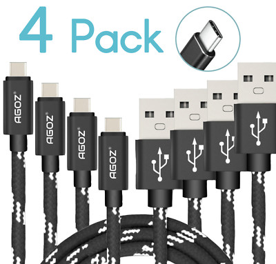 4 Pack USB C Cable Fast Charger Cord for Samsung S24 S23 S22 S21 A14 A15 A24 A54