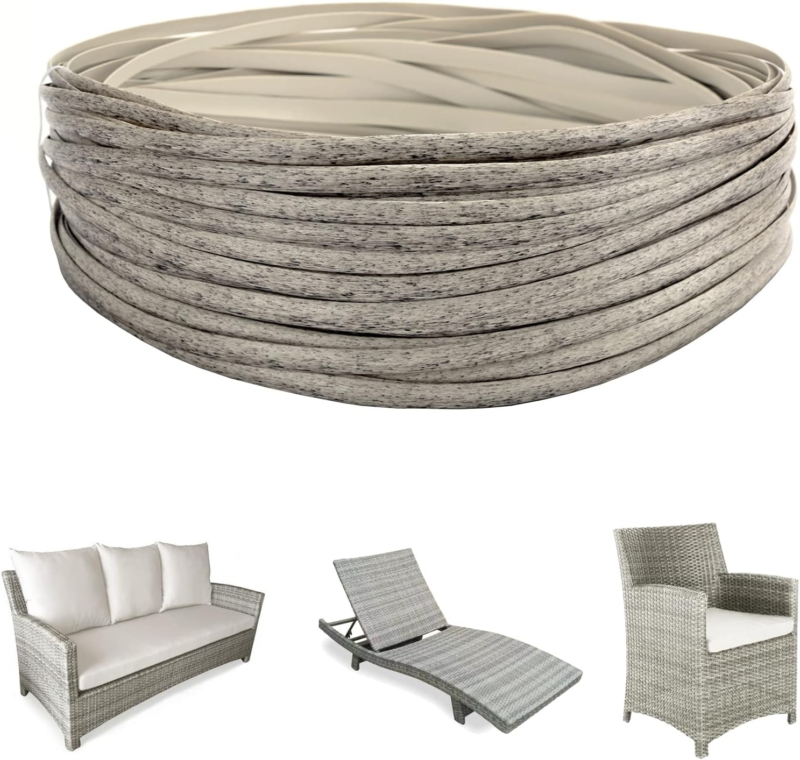 Laphivieh Wicker Repair Kit, 130 Ft Gray Wicker Repair Suppl