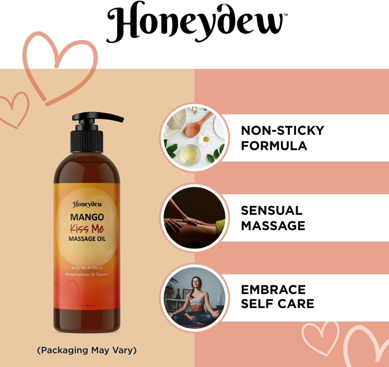 Couples Romantic Mango FLAVORED Massage Oil Sexual Pleasure Full Body Moisturize