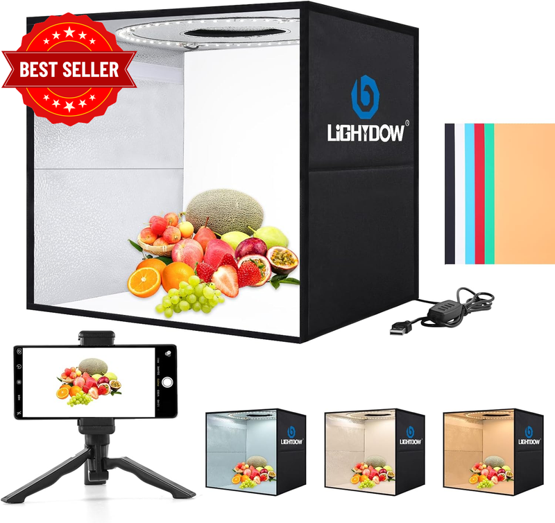 12"X12"X12" Photo Studio Light Box Photography with Desktop Tripod & 120 Leds (C