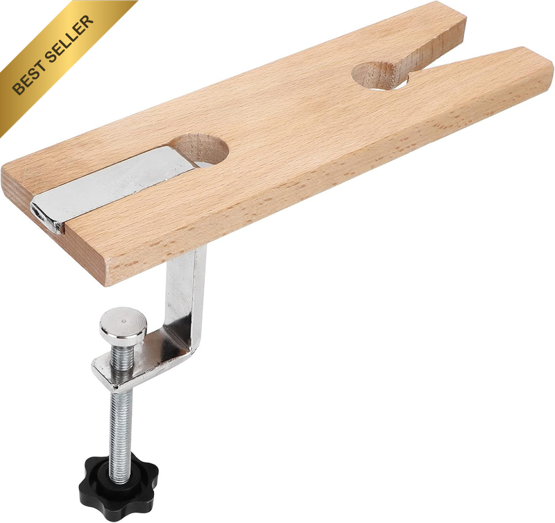 V Slot Bench Pin Clamp, Wooden Jewelry Workbench Professional Portable Jewelers
