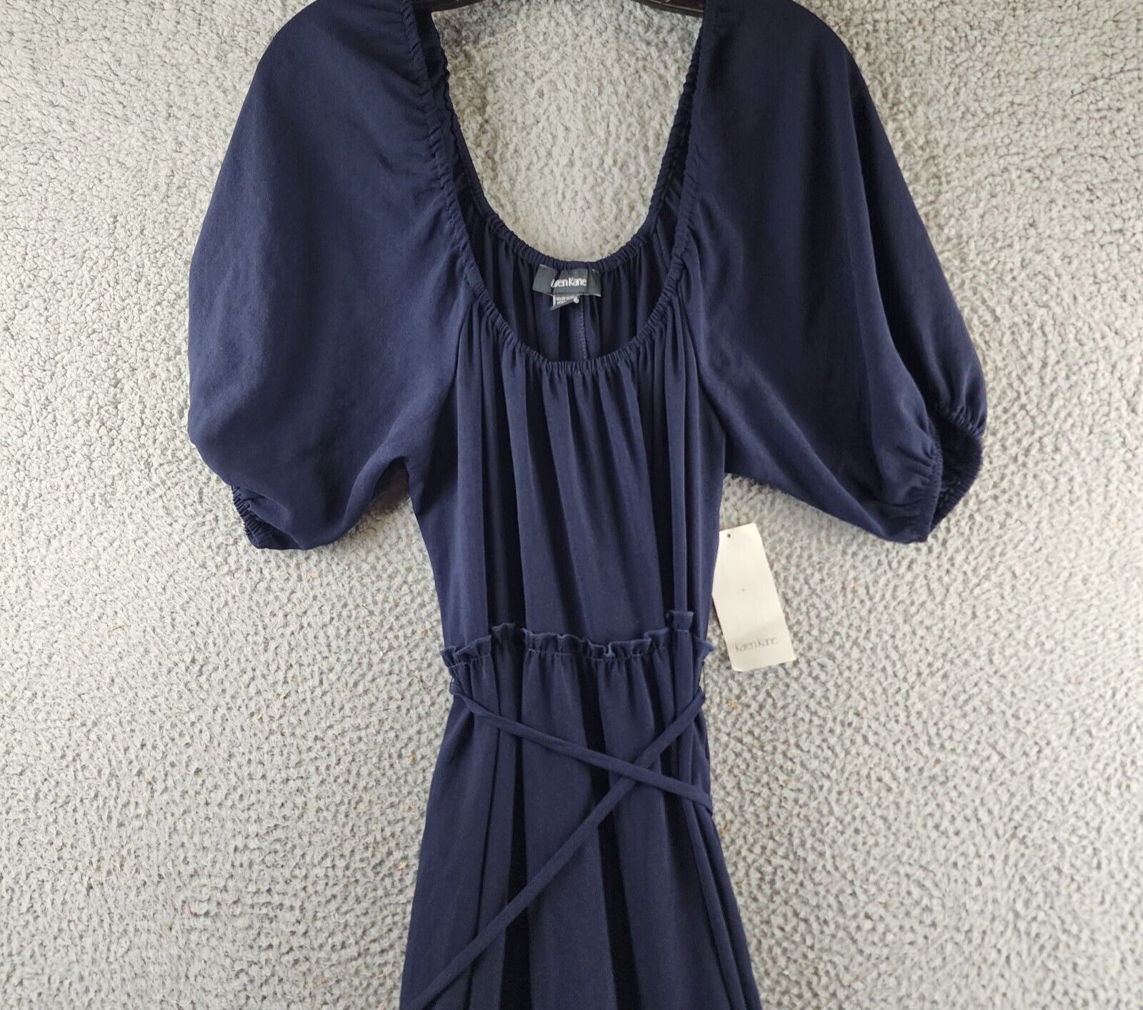 Karen Kane Cocktail MIDI Fit & Flare Dress Women's S Navy Scoop Neck Pullover - Picture 4 of 14