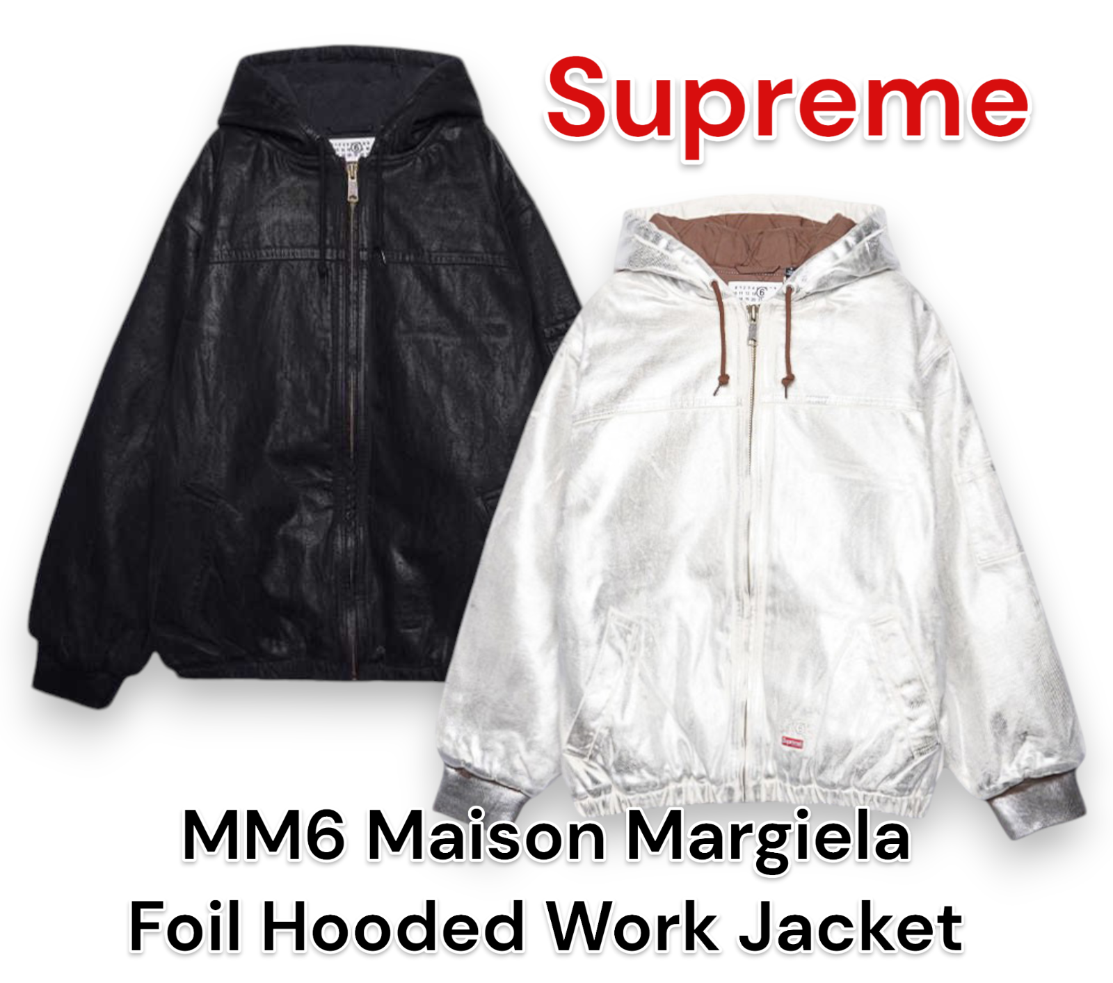 Supreme MM6 Maison Margiela Foil Box Logo Hooded Sweatshirt Supreme MM6 Maison Margiela Foil Box Logo Hooded Sweatshirt