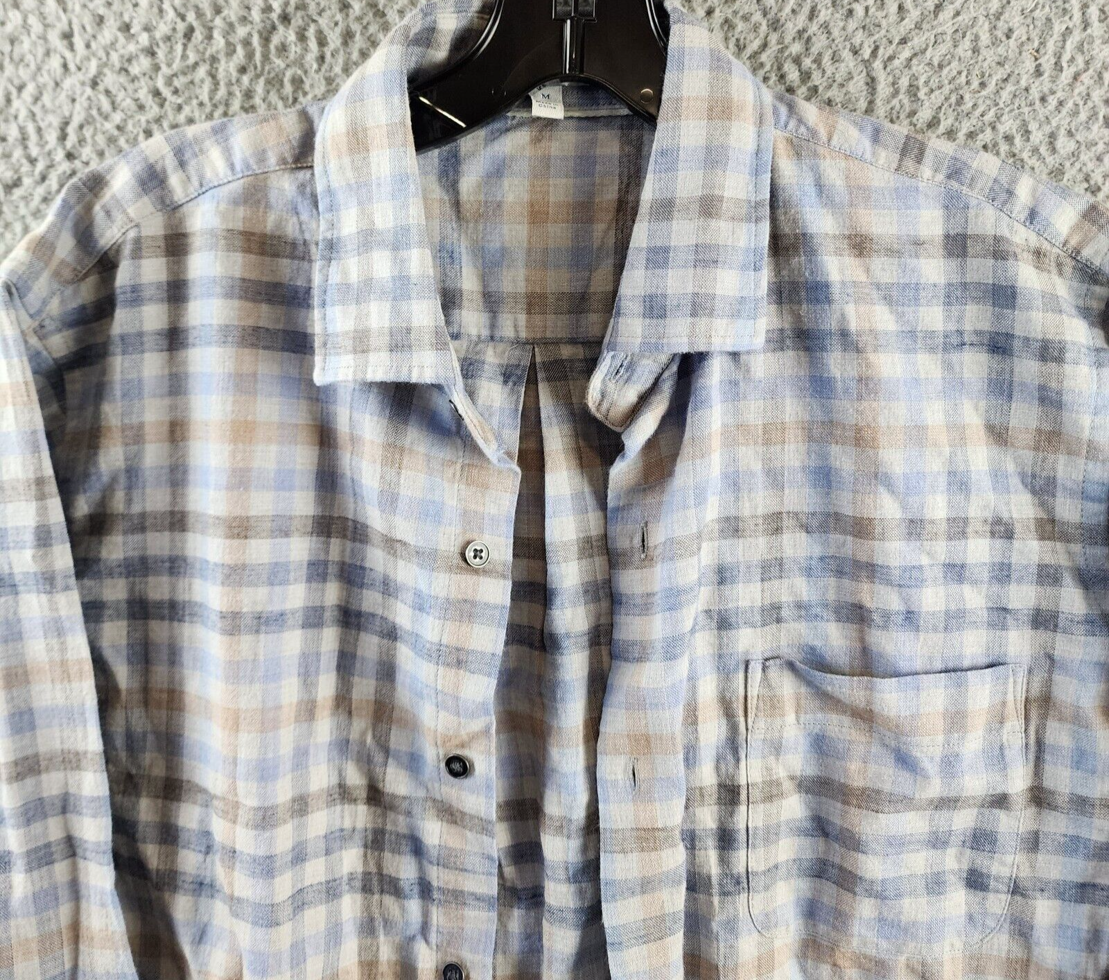 PETER MILLAR Crown Hill Point Sport Shirt Men's M Multi Collared Long Sleeve - Picture 3 of 15