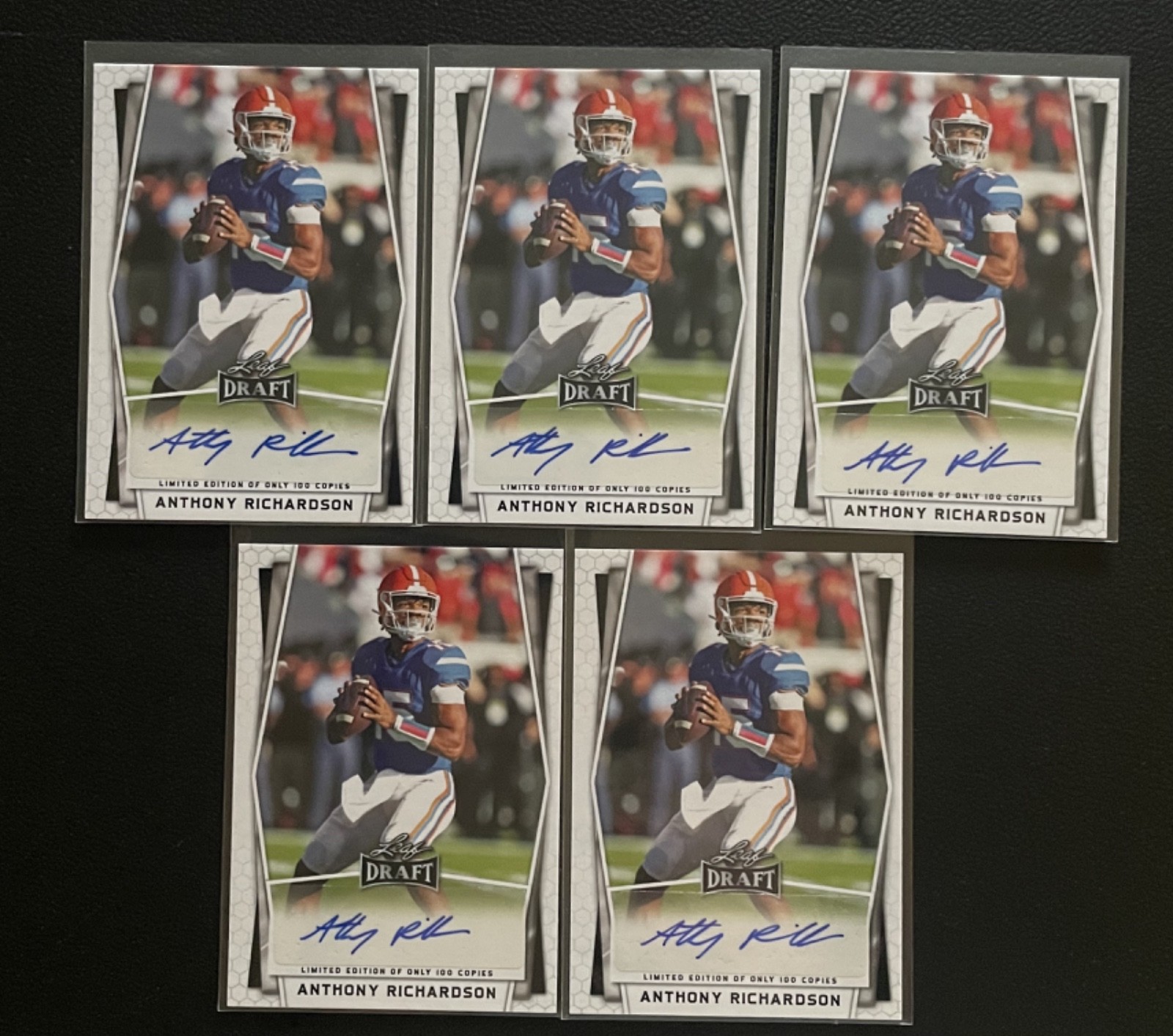 2022 Leaf #AR1 Anthony Richardson Auto Autograph RC Rookie Lot Of 5 #3