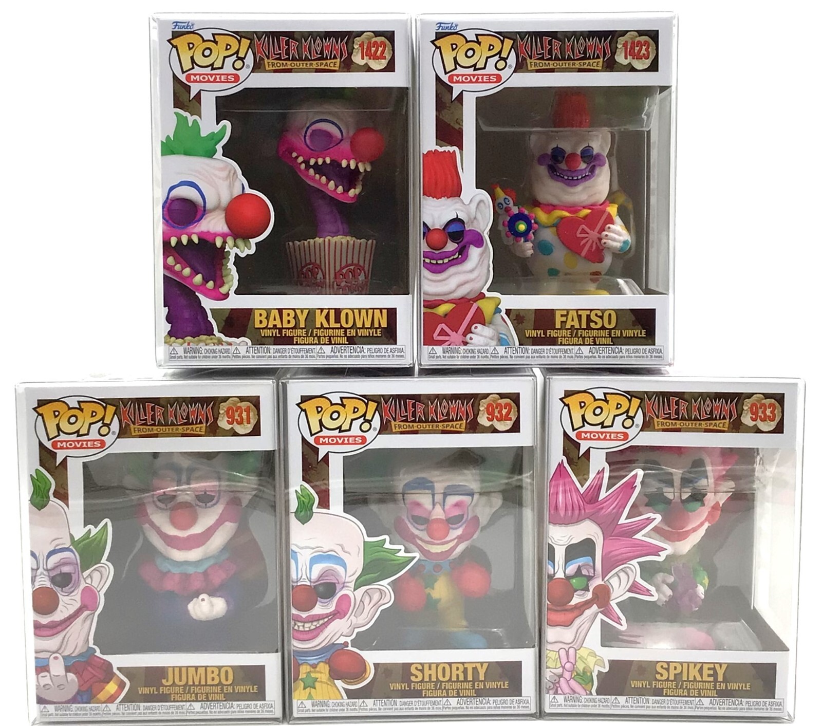 Funko Pop! KKOS Jumbo Shorty Spikey Baby Klown Fatso Set of