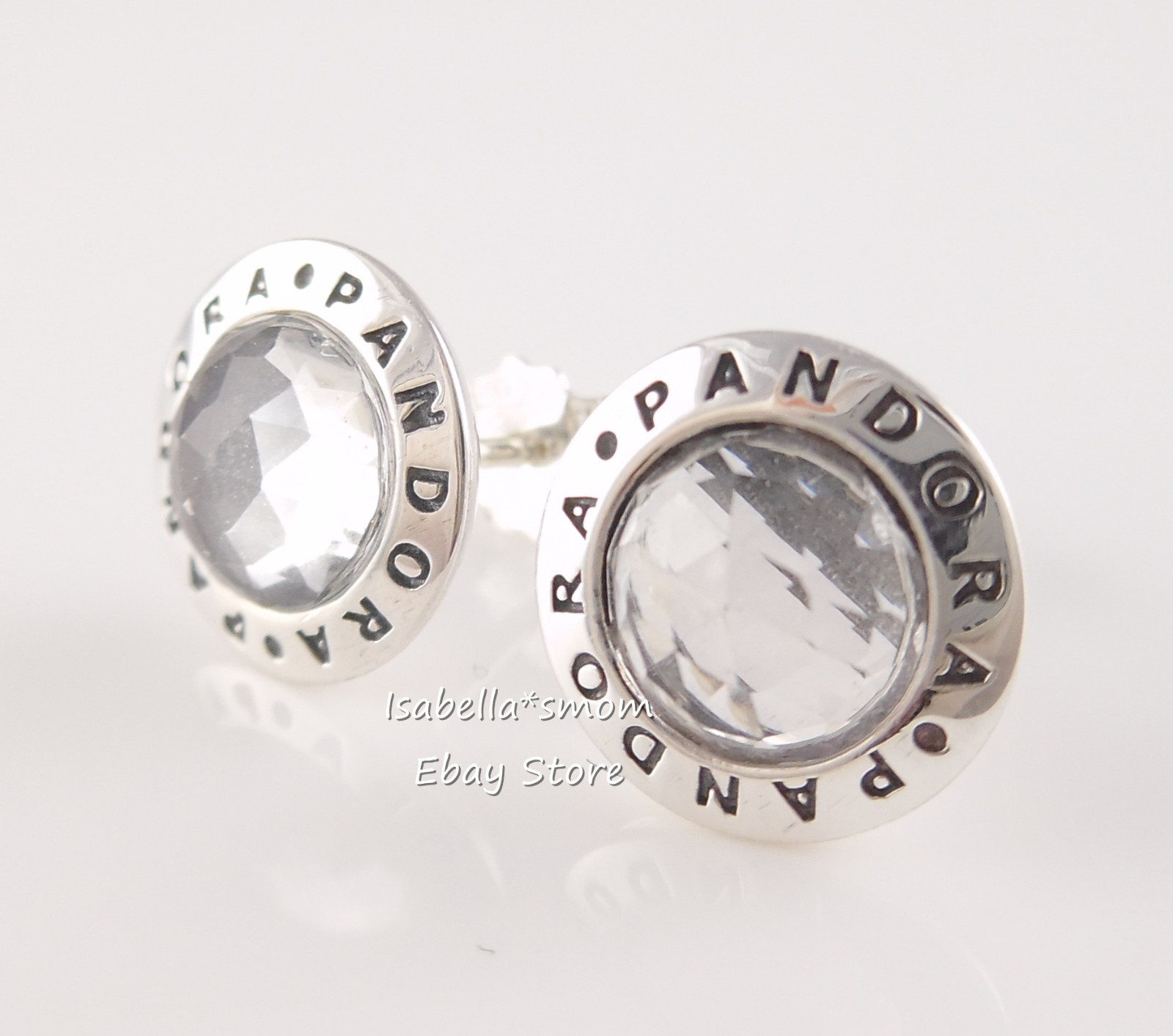 PANDORA 2点セット New Authentic PANDORA Sparkle and Hearts Large Hoop Earrings