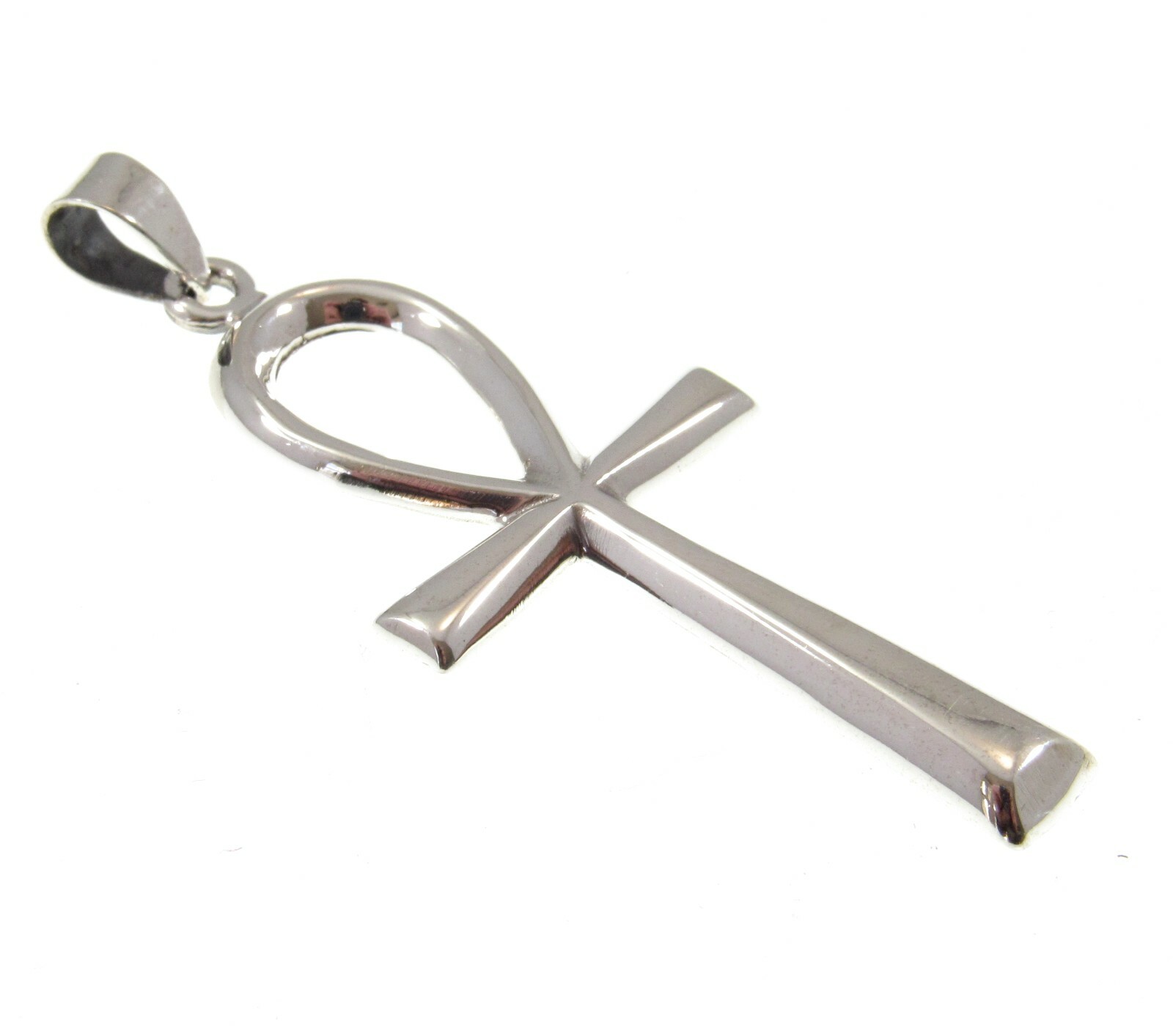 Large Solid 925 Sterling Silver Egyptian ANKH Cross Pendant, Key of Life