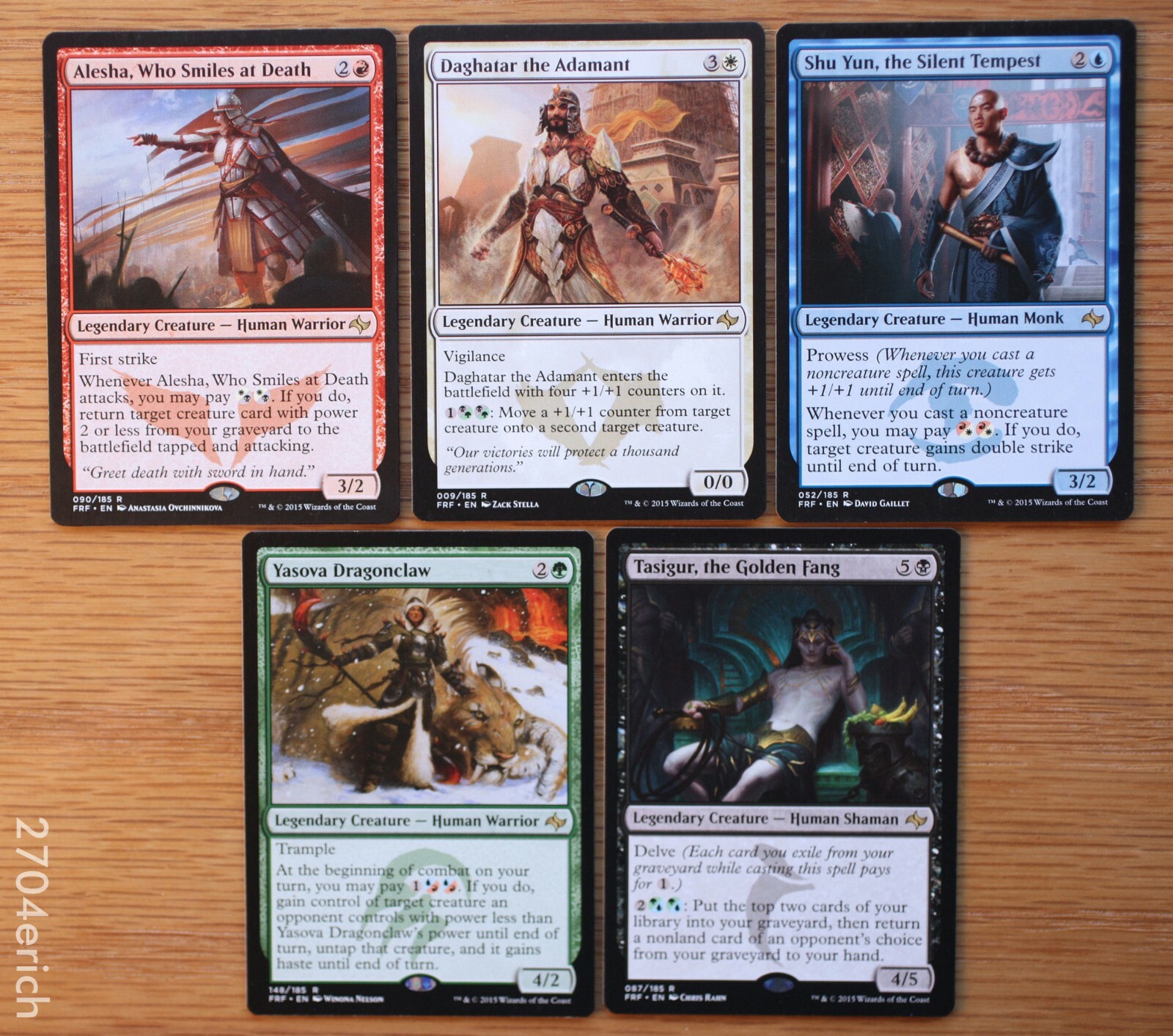 Set 5 Fate Reforged Legendary 3 Color Creatures *NM