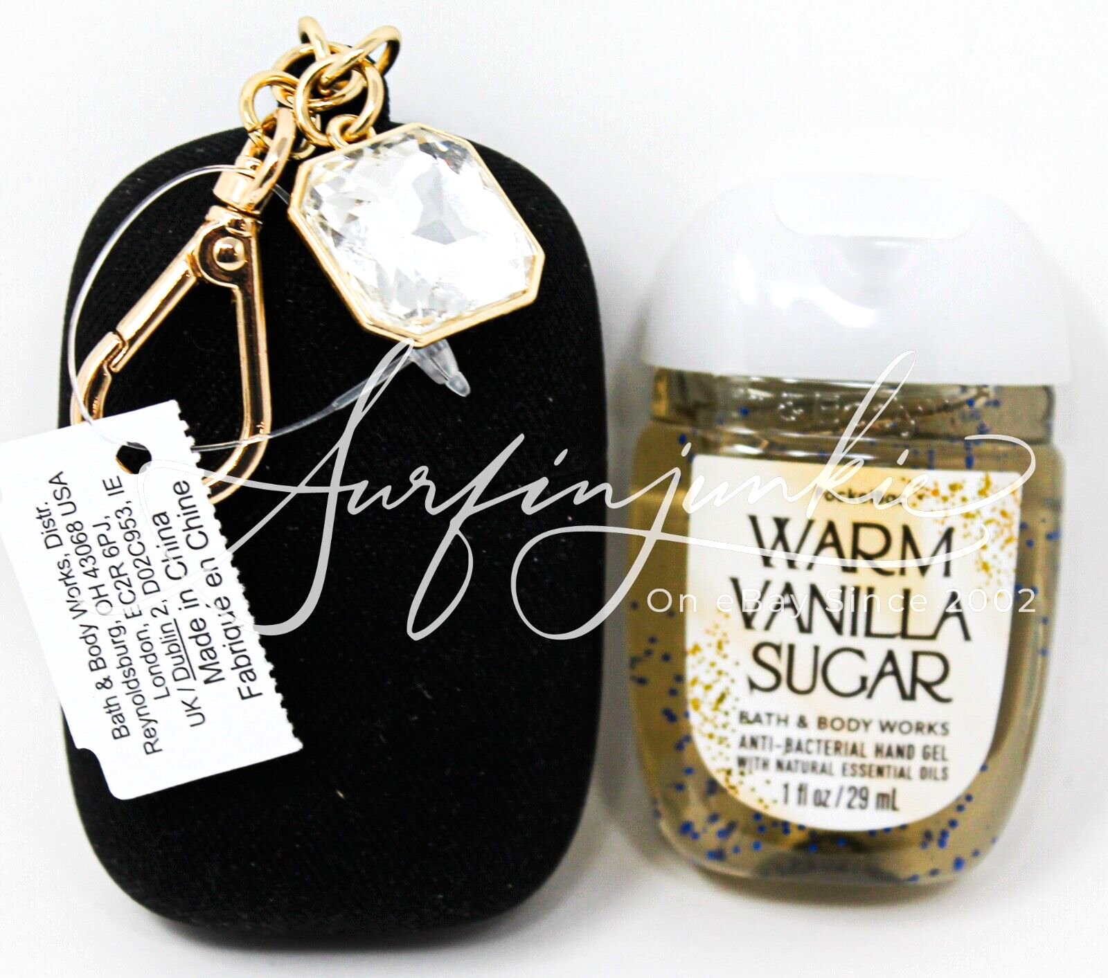 Pocketbac Anti Bac Gel Holder Black Gold Clip Gem
