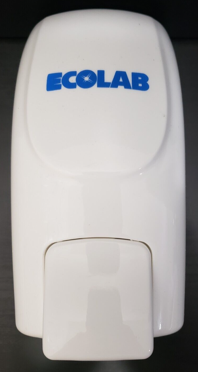 White Ecolab Wall Mountable Enclosed Hand Pump Soap Dispenser