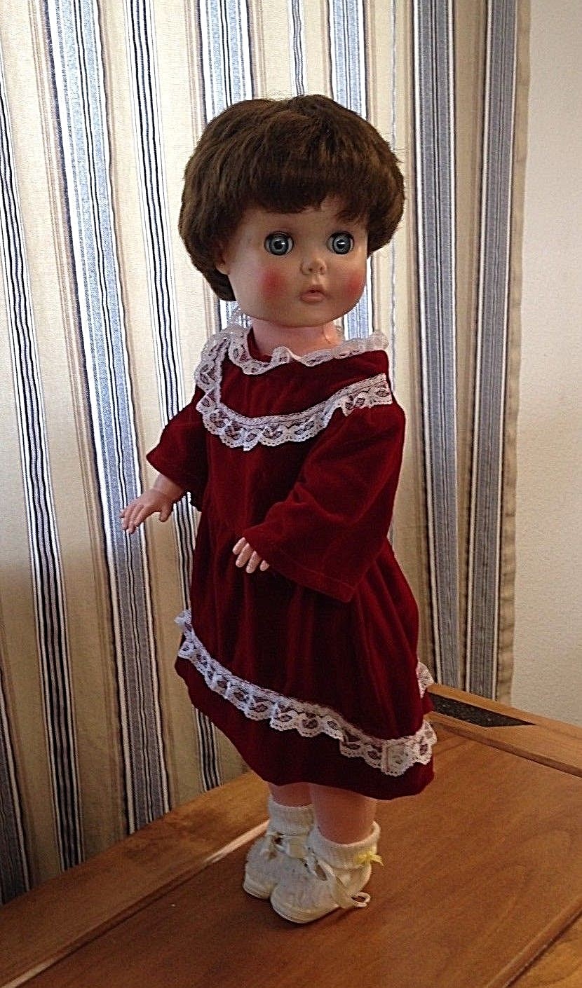 Vintage Plastic Doll * Beautiful Blue Sleepy Eyes * Hand Crafted Clothes