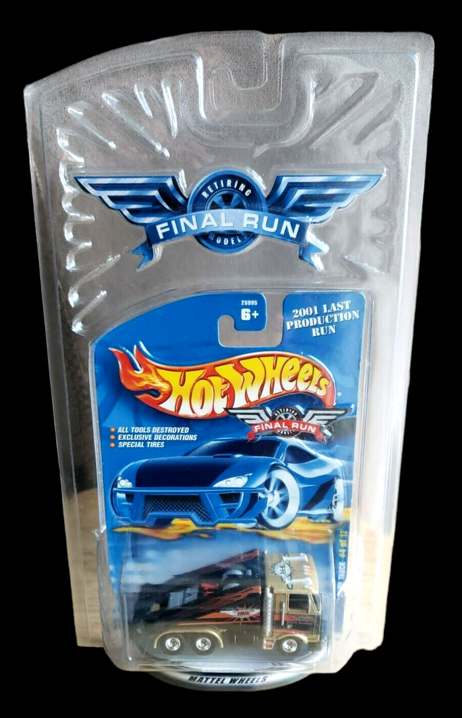 Hot Wheels RAMP TRUCK GOLD 4/12 2001 Last Production FINAL