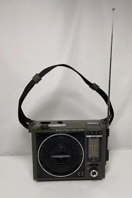 General Electric GE Portable 8-Track Player AM/FM Radio 3-5507C-Works