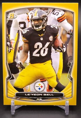 LE'VEON BELL 2014 Bowman #22 Gold /75 Pittsburgh Steelers Color Match