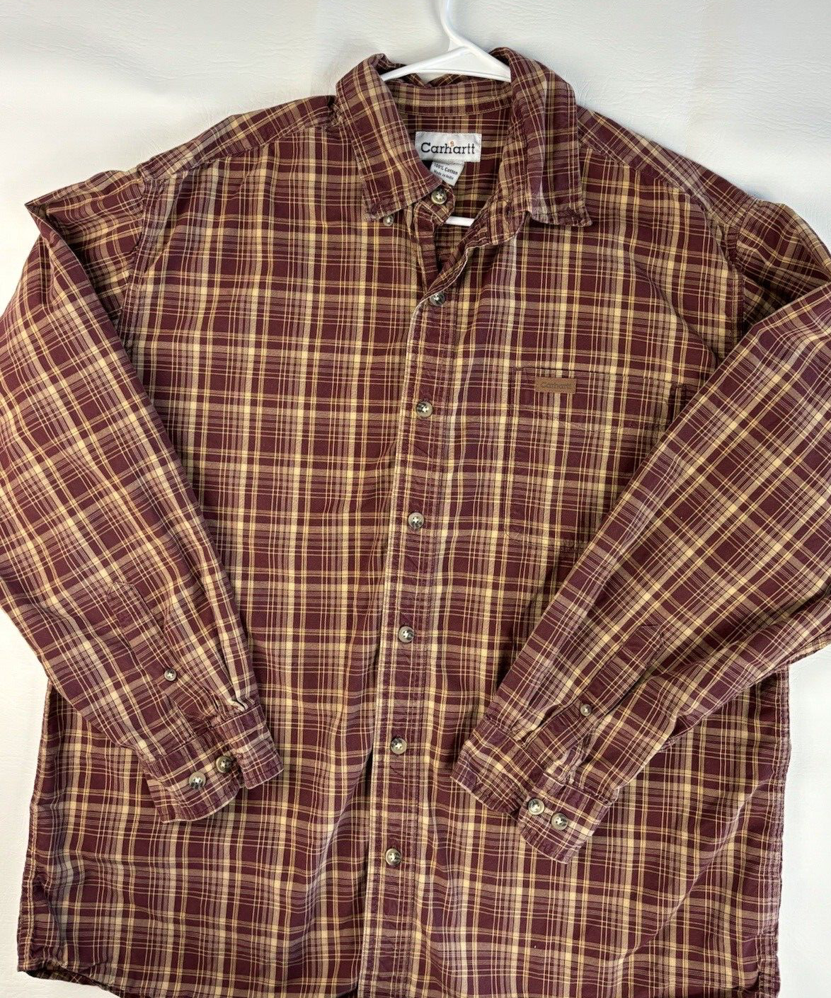 シャツ+ブラウス(長袖+七分) VINTAGE - vintage rework Burgundy blouse shirt top Over Dyed Dark Burgundy Shirt FADE. Ramie Linen Cotton Women