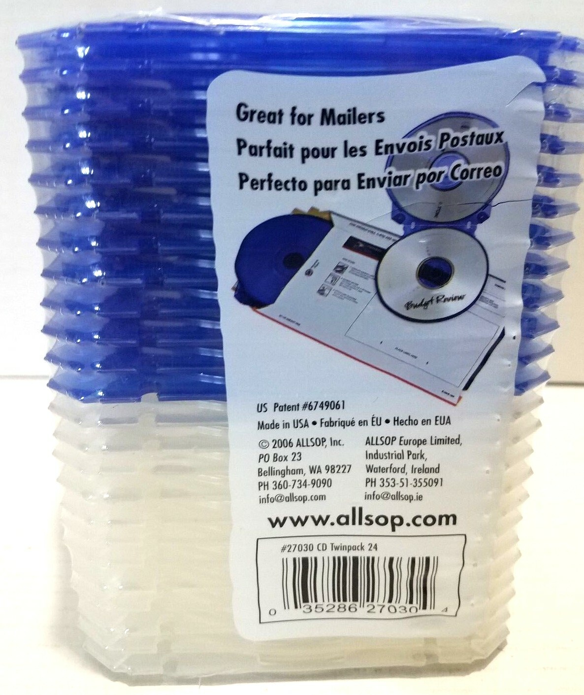 Round Plastic CD DVD twin pack 24 Cases  48 cd storage