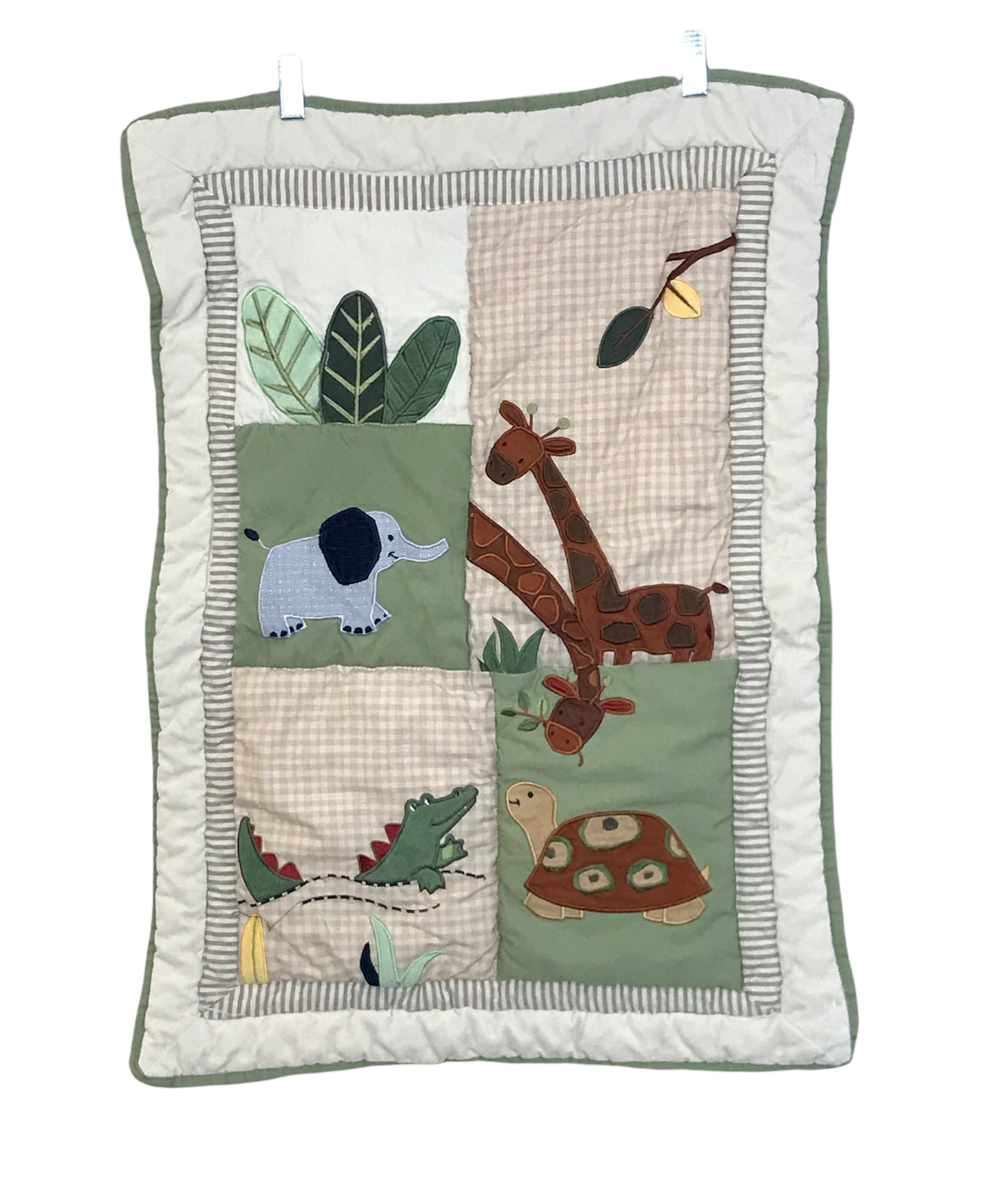 Zoo Animal Theme Nursery Baby Bassinet Crib Throw Blanket, 2
