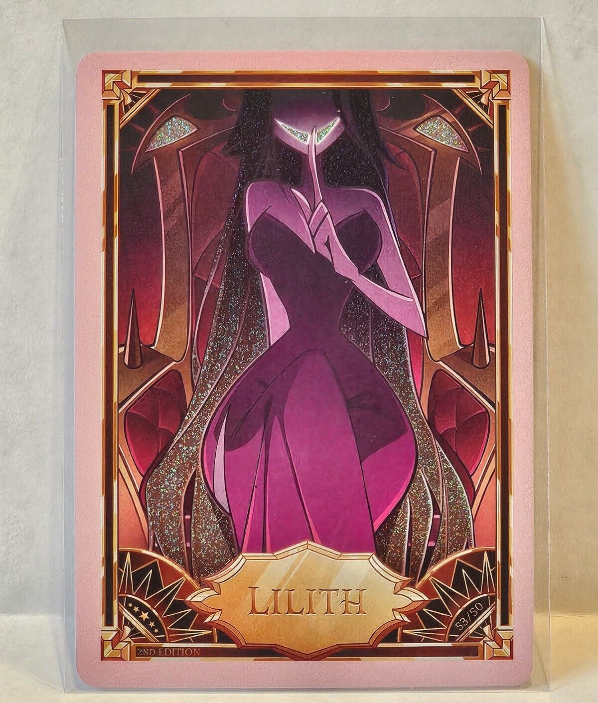 Hazbin Hotel Card - Lilith 53/50 SECRET RARE PINK FOIL - 2nd Hazbin Hotel Card - Lilith 53/50 SECRET RARE PINK FOIL - 2nd
