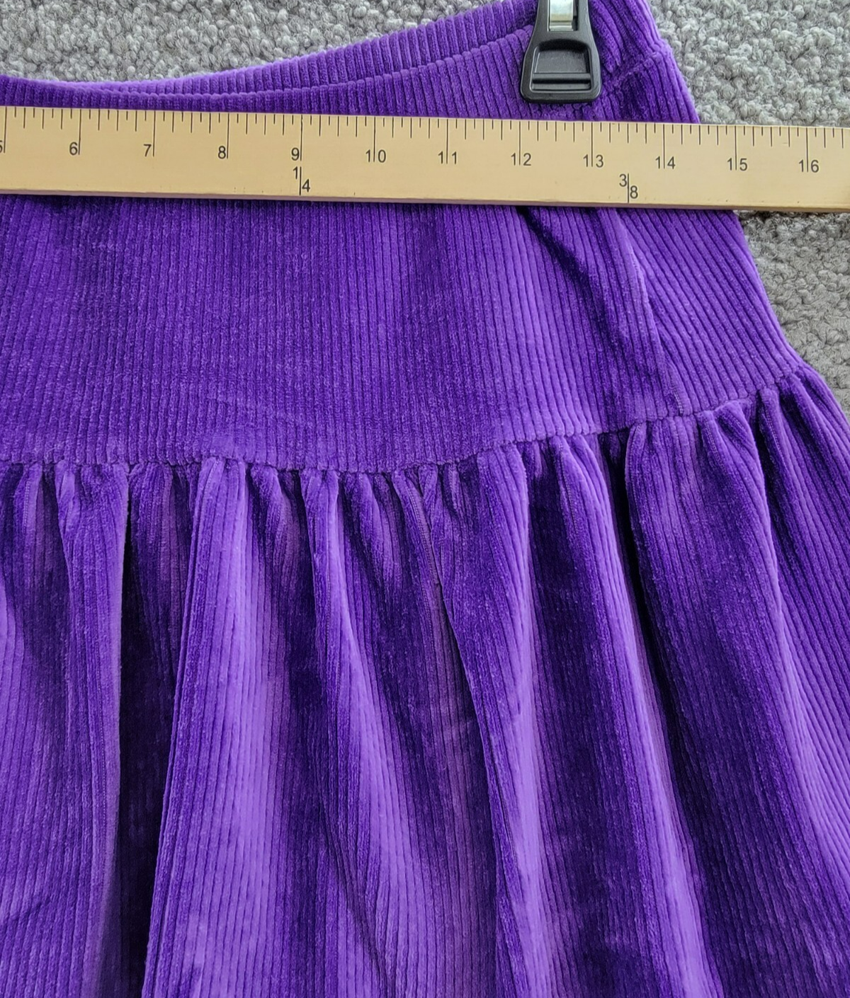 Polo Ralph Lauren Tiered Corduroy Skirt Big Girls L 12-14 Opulent Purple Pull On - Picture 5 of 15