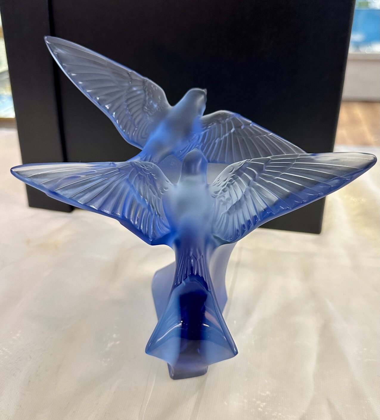 RU-6021 LALIQUE クリスタル シルヴィ 花瓶 Lalique Sapphire 2