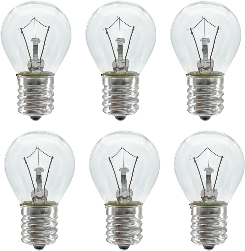 6 Pack Lava Lamp Bulb 25 Watt Lava Lamp Light Bulb S11 E17 Base 120 Volt Lava
