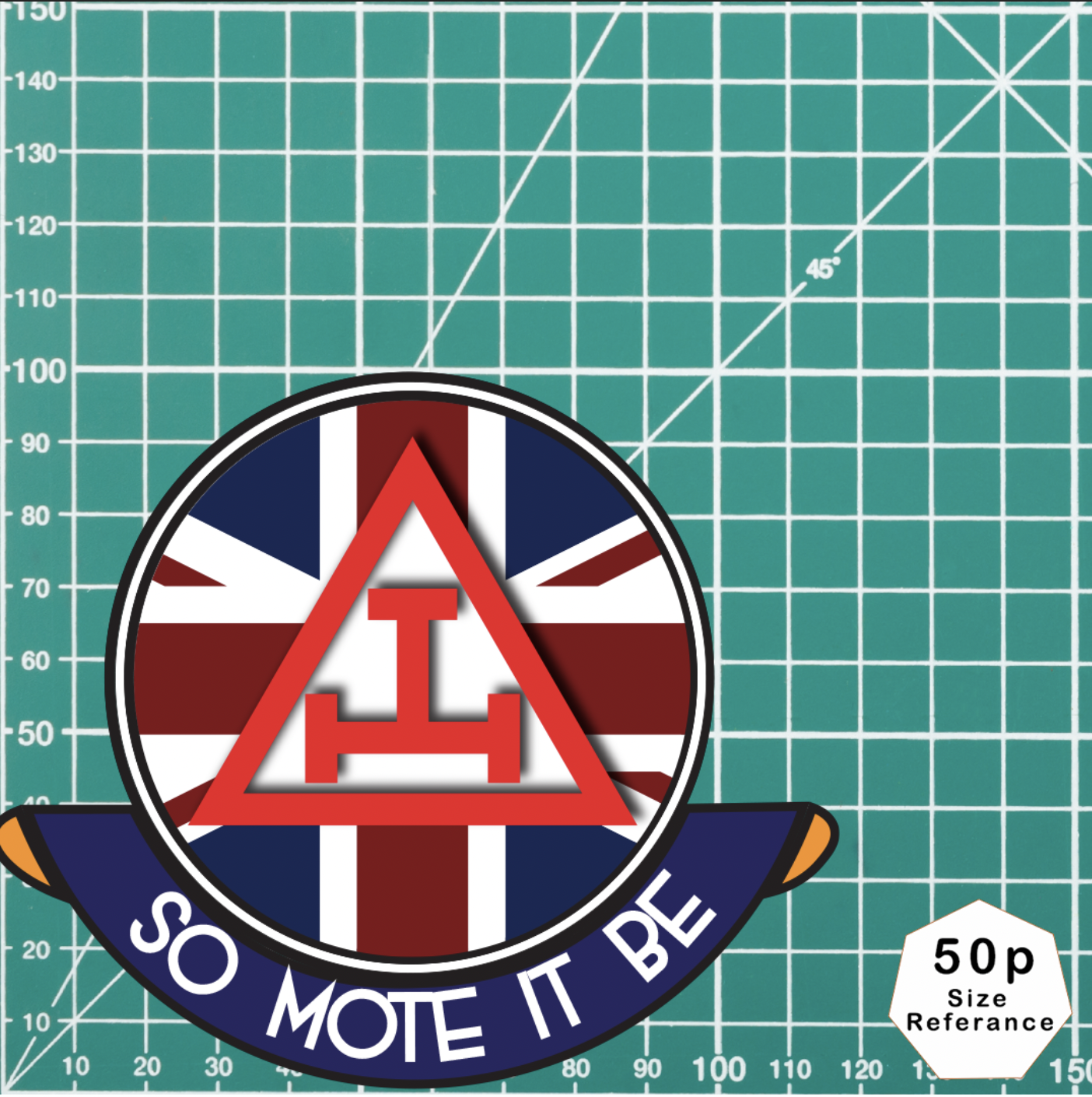 Masonic Car Decal – 10cm - Holy Royal Arch on Union Jack - Picture 4 of 4