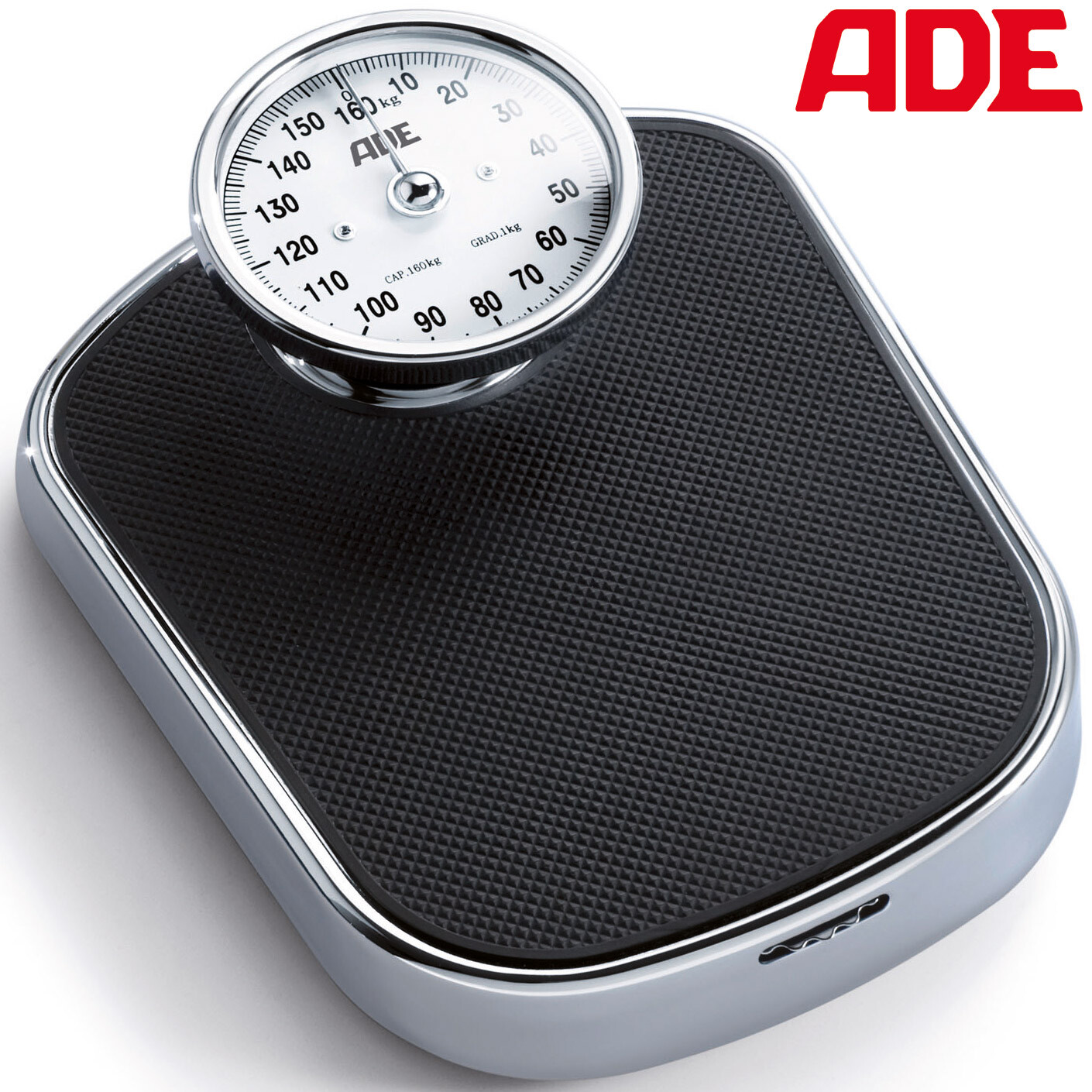 ADE Germany Retro Chrom Personenwaage Mechanisch Körperwaage Analog Bad Waage !!